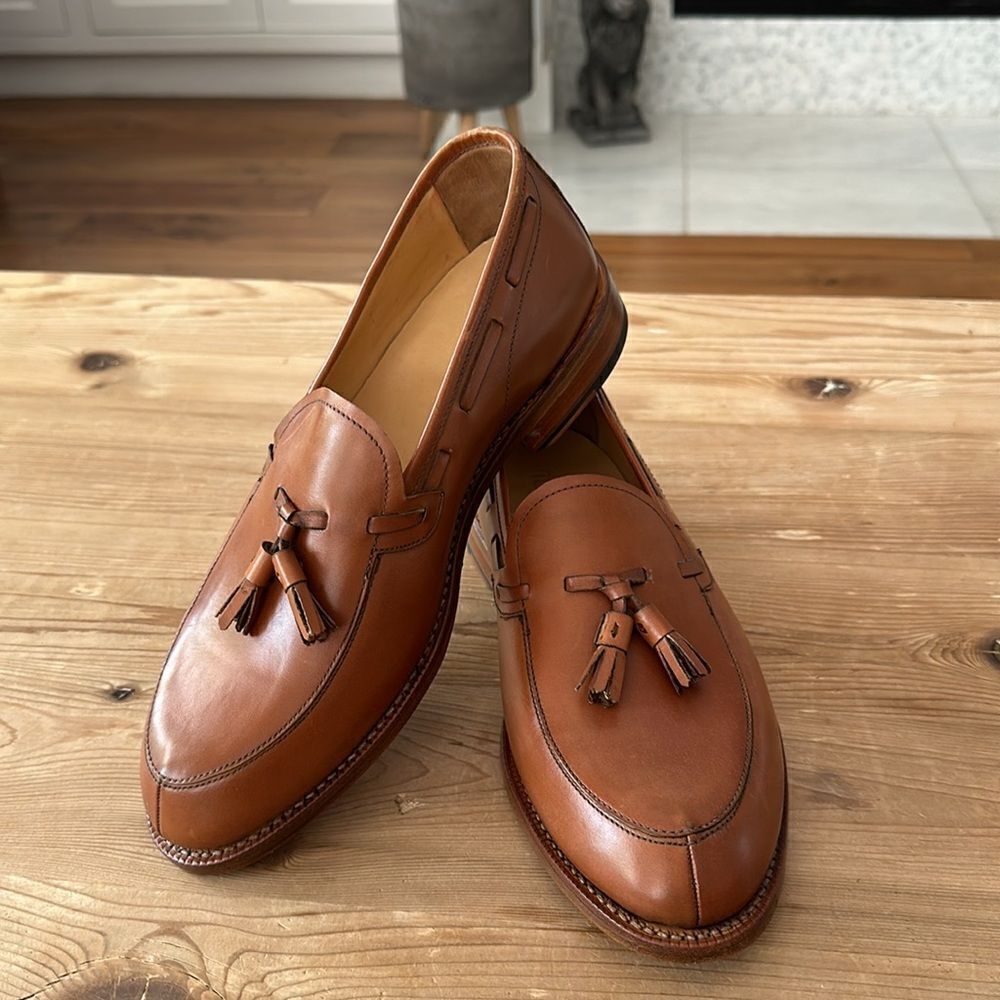 NETTLETON The Greensboro Tassel Loafer in Saddle Calf Brown Size: 08 - EE NEW